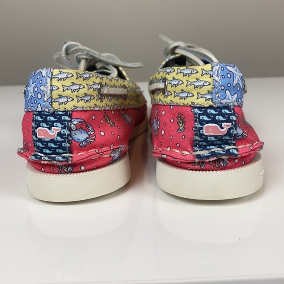 Sperry Vineyard Vines Patchwork Boat Shoes Size 5 - Picture 7 of 16